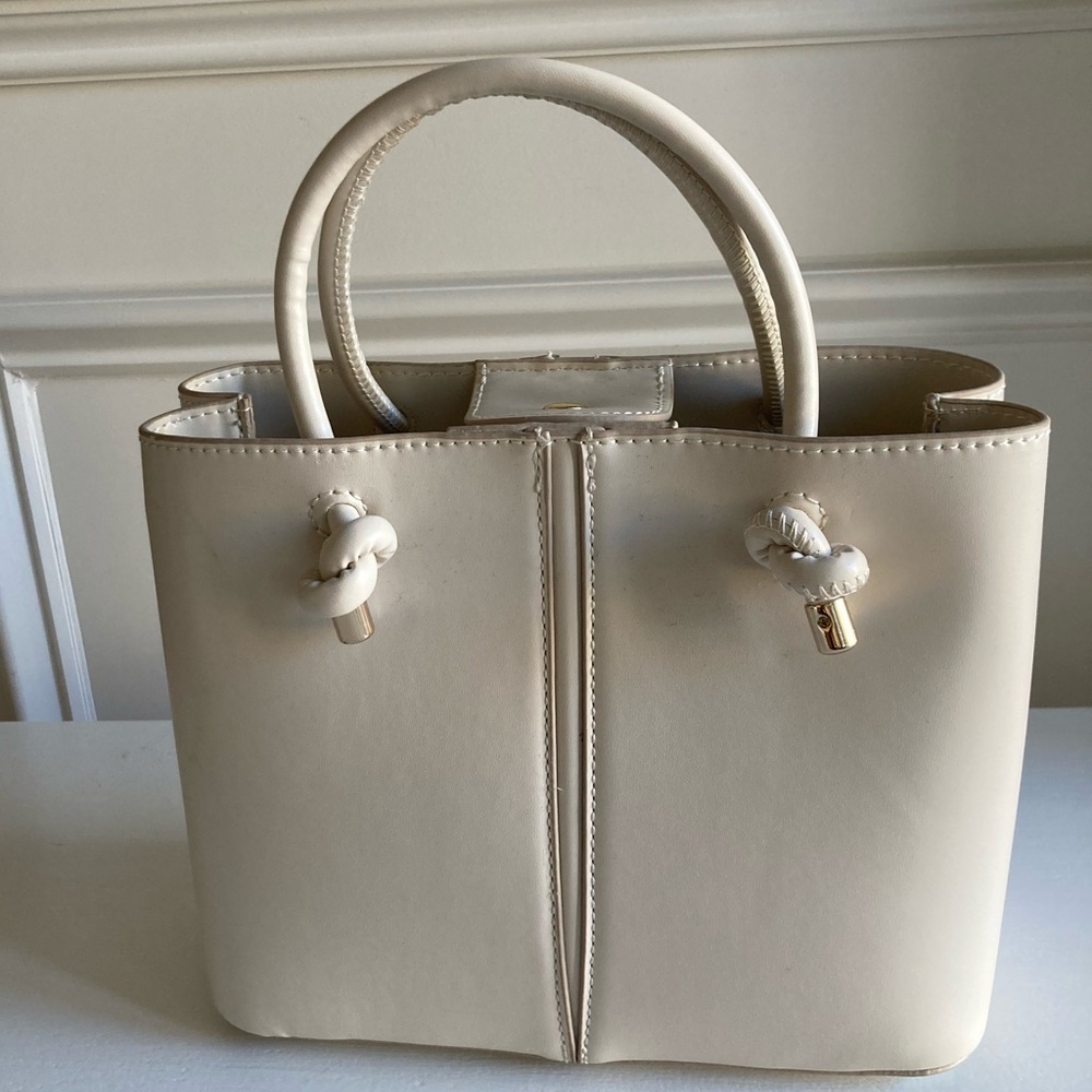 Cream Zara Mini City Bag